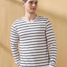 Dennis Lingo Men Striped Round Neck Cotton T-shirt-picture-22