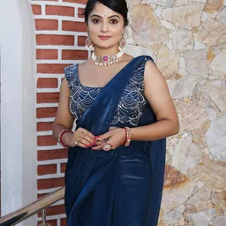 Anouk Satin Saree image 2