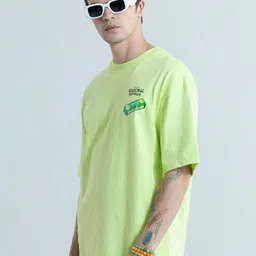 Snitch Men Graphic Printed Round Neck Cotton Oversized T-Shirt image 4