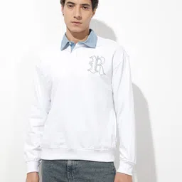 The Roadster Life Co. Typography Embroidered Knitted Sweatshirt image 2