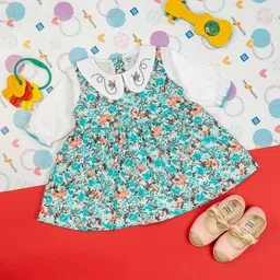 MeeMee Floral Print Peter Pan Collar Fit & Flare Dress-picture-35