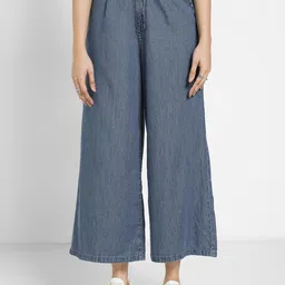 SF JEANS by Pantaloons Women Wide Leg High-Rise Cotton Parallel Trousers-picture-35