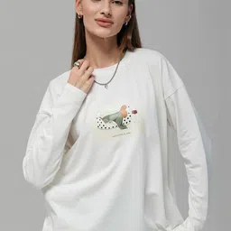 LULU & SKY Women Printed Drop-Shoulder Sleeves T-shirt-picture-40
