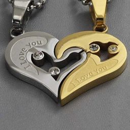 J.S ENTERPRISES Heart Shaped Pendants with Chains-picture-17