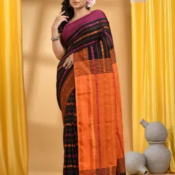 TANTLOOM Ethnic Motifs Woven Design Saree-image-61