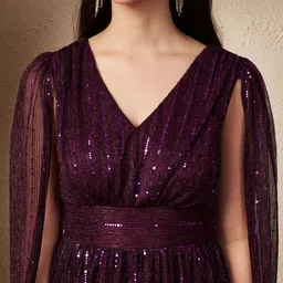 Justin Whyte Slit Sleeve Chiffon Midi Dress image 4