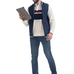 VITAL Men Colourblocked Varsity Jacket-picture-18