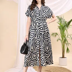 CORSICA Print Shirt Midi Dress image 4