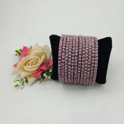 Navika Fancy Glass Bangles Set Of 12 Stones-Studded Bangles-image-4