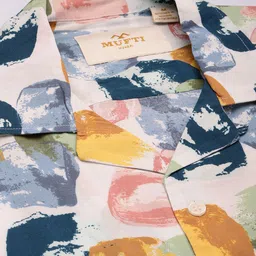 Mufti Abstract Printed Slim Fit Casual Shirt image 2