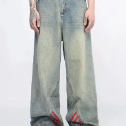 StyleCast x Revolte Men Mid-Rise Baggy Fit Heavy Fade Jeans-picture-19