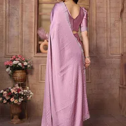 KALINI Embellished Beads and Stones Satin Saree image 5