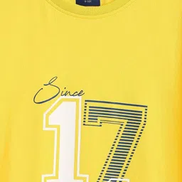 Allen Solly Junior Boys Typography Printed Round Neck Pure Cotton T-shirt image 3