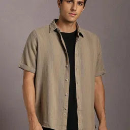 Louis Philippe Jeans Men Solid Spread Collar Pure Cotton Casual Shirt-picture-29