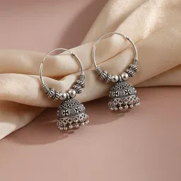 SZN Geometric Jhumkas Earrings image 5