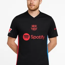 dostitch Men Barcelona Printed V-Neck Dri-FIT T-shirt-image-46