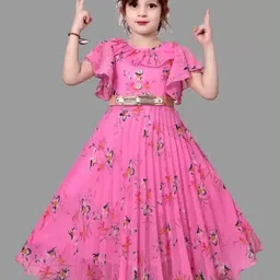 PRENA FASHION Girls Pink Dresses-image-9