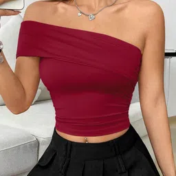 Stylecast X Slyck One Shoulder Crop Top image 5