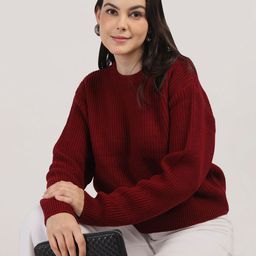 CHKOKKO Women Cable Knit Woollen Pullover-picture-34