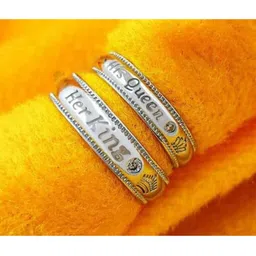J.S ENTERPRISES Unisex Set Of 2 Stainless Steel Couple Finger Ring-picture-25