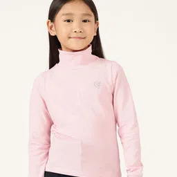 One Friday Girls High Neck Applique T-shirt-image-90