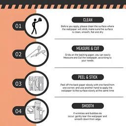 Asian royal Cream Colored & Grey Printed Anti-Oil Wall Sticker image 4