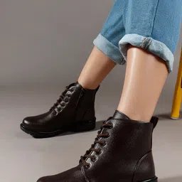 Kliev Paris Women Casual Block-Heeled Regular Boots-image-35