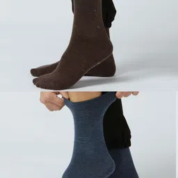 Kosha Men Pack of 2 Printed Calf Length Crew Length Socks image 5