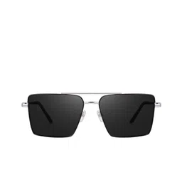 SPADEACES Unisex UV Protected Lens Rectangle Sunglasses HQ SILVER BLACK SQUARE -79_12-image-12