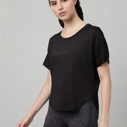 MKH Women Typography Printed Dri-FIT T-shirt image 3