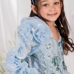 TOPLOVE Floral Net Fit & Flare Dress image 2