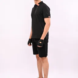 THREADS OF HARMAN Men Typography Printed Polo Collar Cotton T-shirt image 3