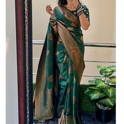 Moda Rapido Ethnic Motifs Zari Pure Silk Handloom Banarasi Saree-picture-12
