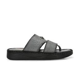 Hitz Men Textured Leather Comfort Sandals image 4