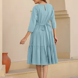 Janasya A-Line Midi Dress image 5