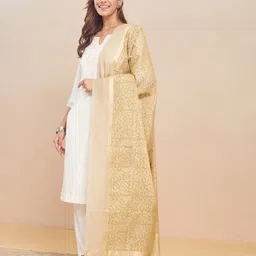 Fabindia Women Printed Block Print Dupatta image 3