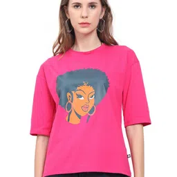 God's Club Women Printed Cotton T-shirt-image-0