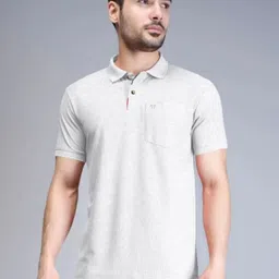 Triptee Men Solid Polo Collar Pure Cotton T-shirt-picture-30