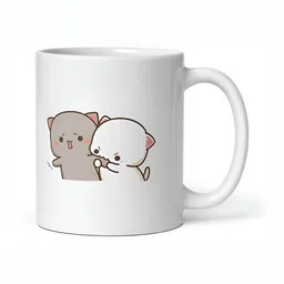 Mr UVD White Graphic Printed Matte Ceramic Mug-350ml image 3