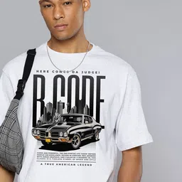 r.code by the roadster life co. R.Code by The Roadster Lifestyle Co. Men Graphic Printed Cotton Relaxed Fit T-shirt-picture-33
