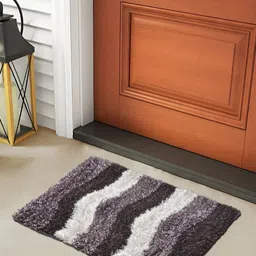 Myntra Elegant Homes Brown & White Abstract Printed Anti-Skid Doormat image 2