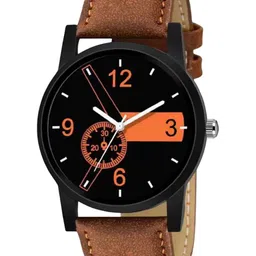 Miss Perfect Men Printed Dial & Leather Straps Analogue Watch PL528-picture-38