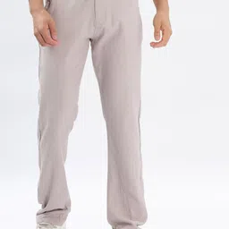 COLOR HUNT Men Smart Tapered Fit Easy Wash Trousers-image-83