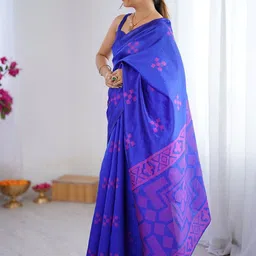 KALINI Geometric Woven Design Saree image 4