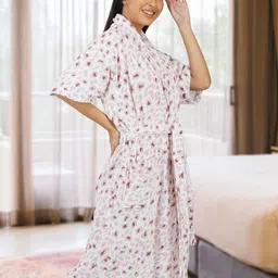 myntra elegant homes Leopard Bathrobe for women image 2