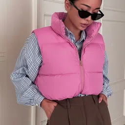 QIOA Women Lightweight Crop Puffer Jacket image 5