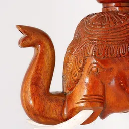 Exotic India Elephant Matte Wall Hanging Decor - 10 In image 2