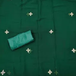 SAINOOR Embroidered Silk Georgette Unstitched Dress Material image 5