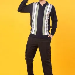 V-Mart Men Striped Pullover image 4