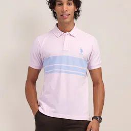 U.S. Polo Assn. Striped Polo Collar Pure Cotton Slim Fit T-shirt-picture-10